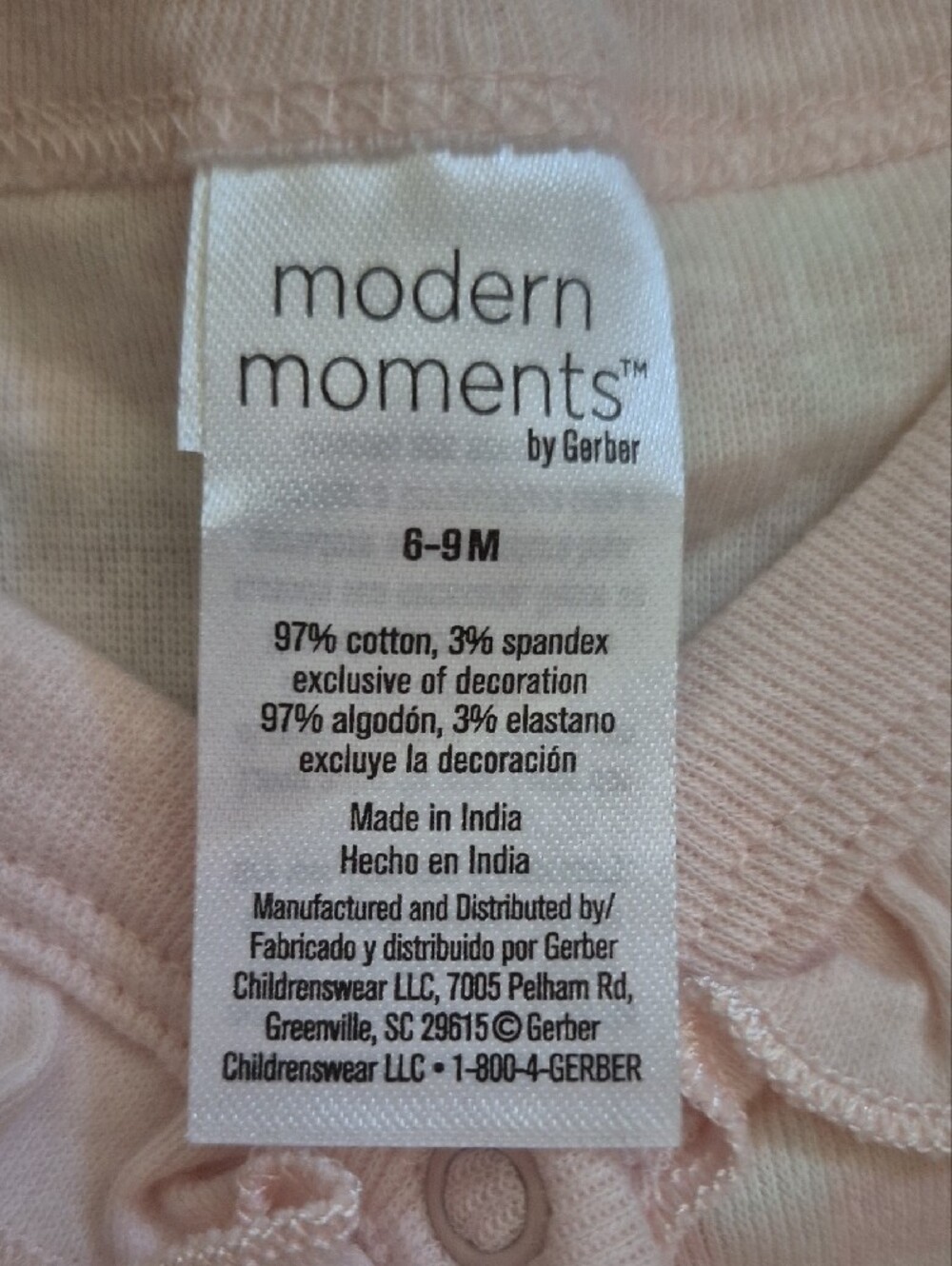Modern Moments Pink Gingham Ruffle One-Piece Bodysuit - Picture 2 of 4
